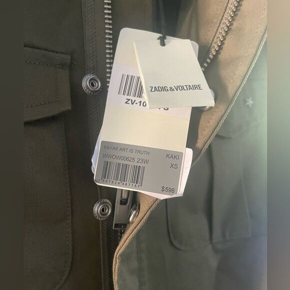 $598 Kayak Art Is Truth Jacket Zadig & Voltaire NWT XS - Picture 5 of 6